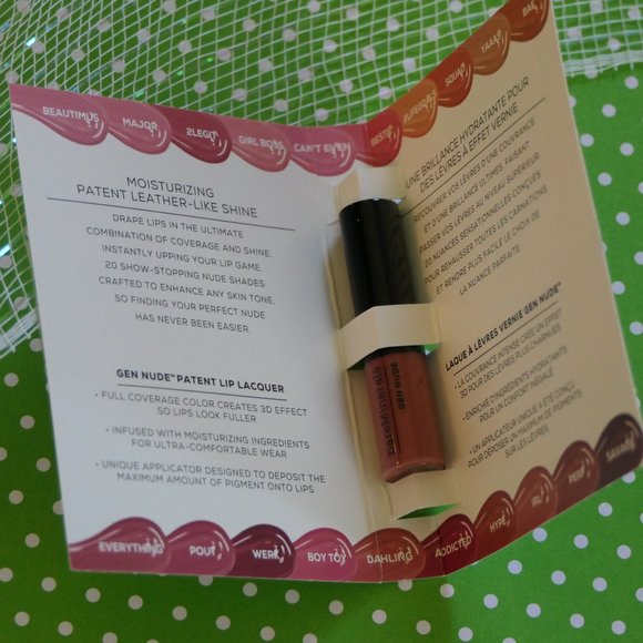 bareMinerals Lip Gloss Dahling Gen Nude Patent Lip Lacquer -Set of 3 Sample Size - Picture 4 of 6